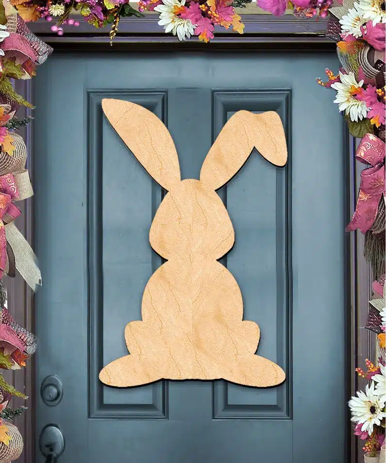 Wooden bunny cut out