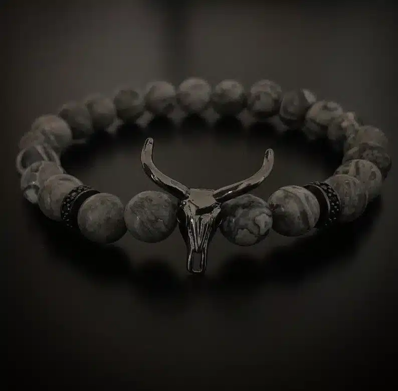 Bull Skull Bracelet for Men
