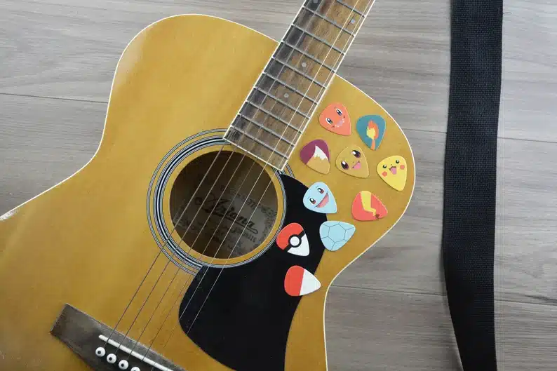 Pokemon themed guitar picks for adults