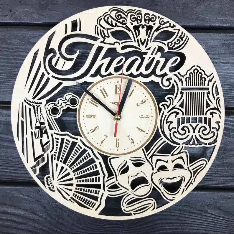 Theatre themed wall clock
