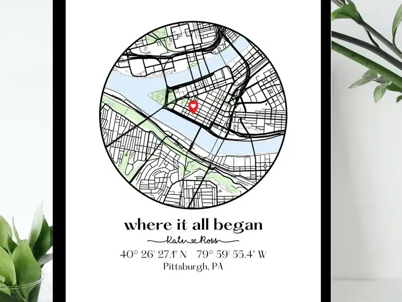 Personalized map print