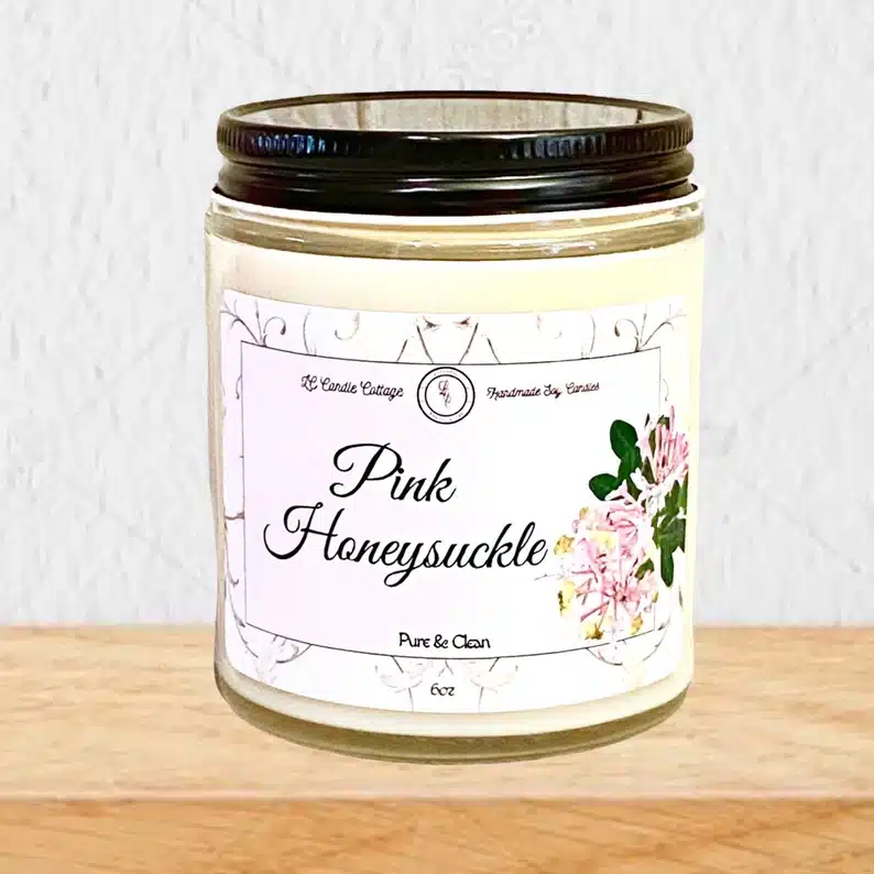 June birth flower honeysuckle soy candle gift ideas