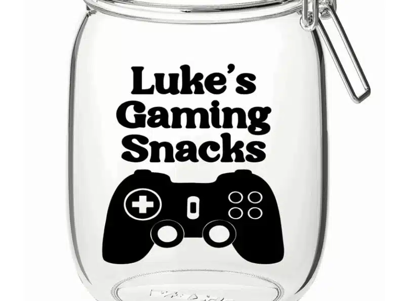 Customized Treat Jar for gamer snacks