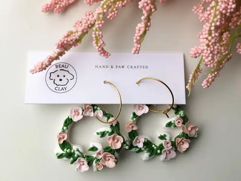 Cute spring flower earrings for adults