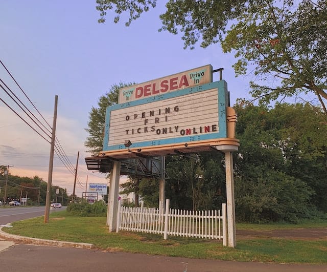 Drive in movie sign