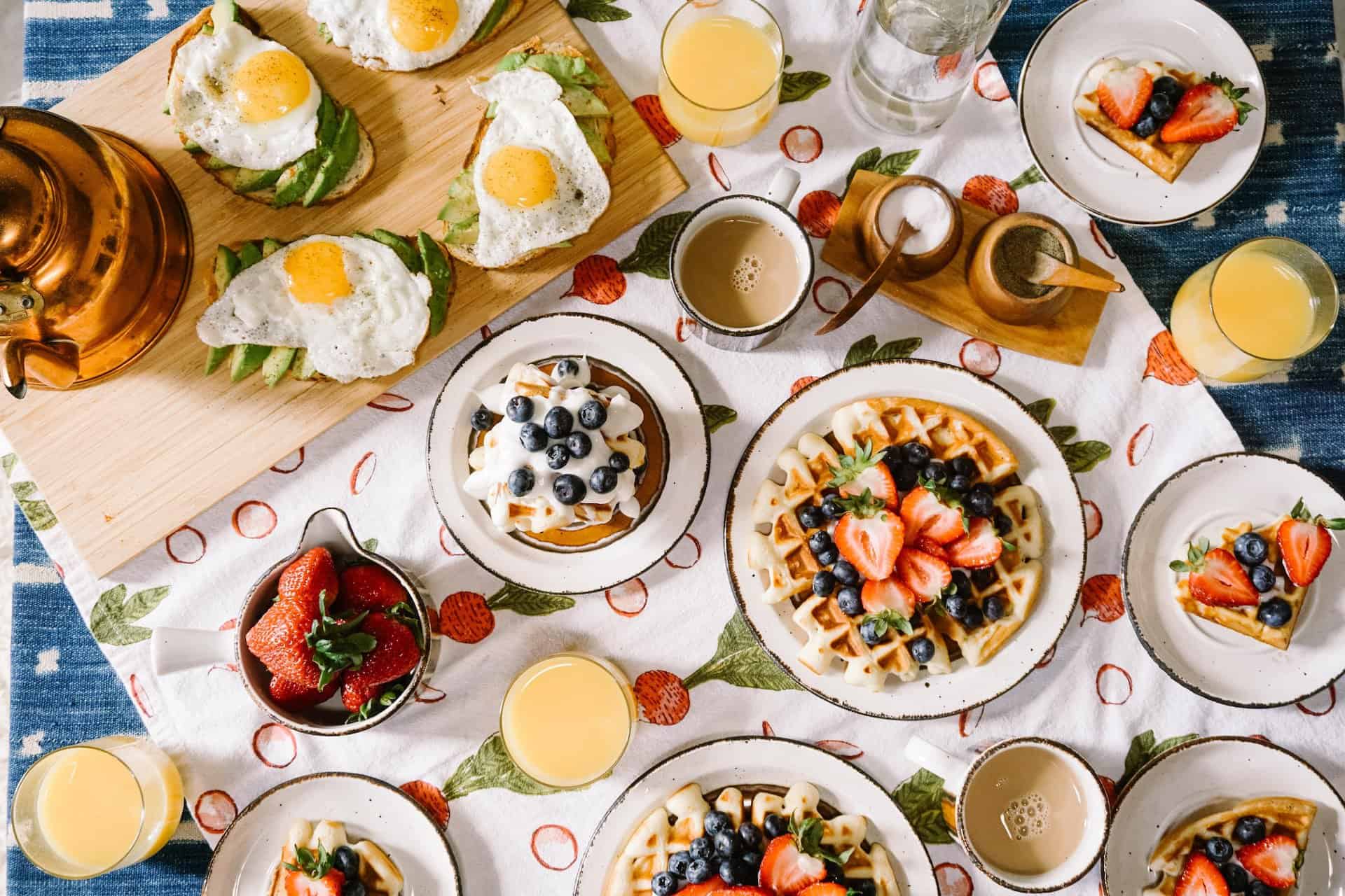 Easter brunch being served