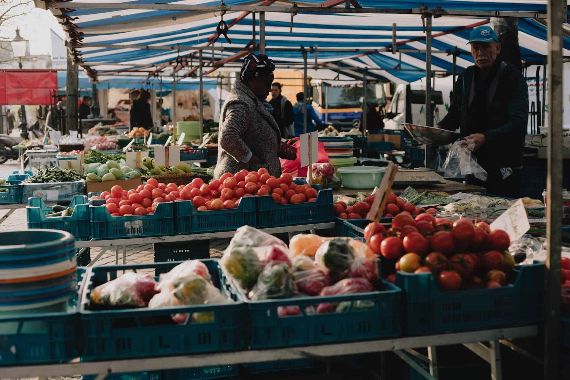 Going to a farmer's market