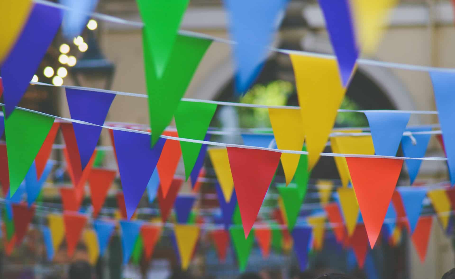 Colorful flag decorations