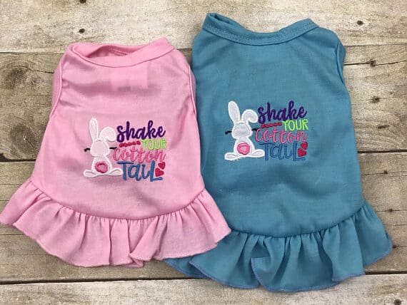 “Shake your cotton tail” Dog Easter Dress