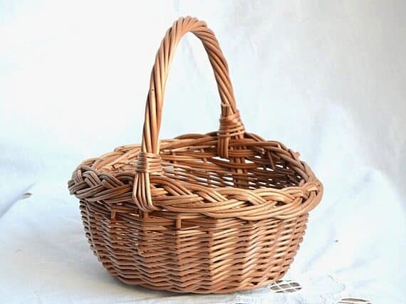 Wicker basket for Easter