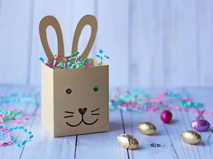 Easter Classroom Gifts for 2nd Grade Students: Brown bunny head treat box shown. 