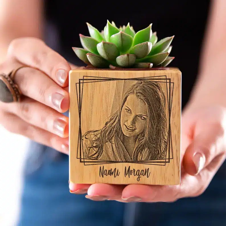 personalized succulent holder