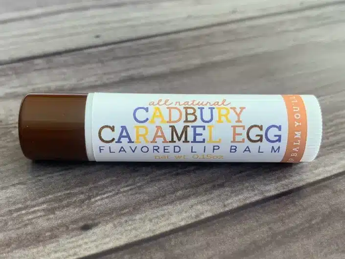 Cadbury caramel egg lip balm