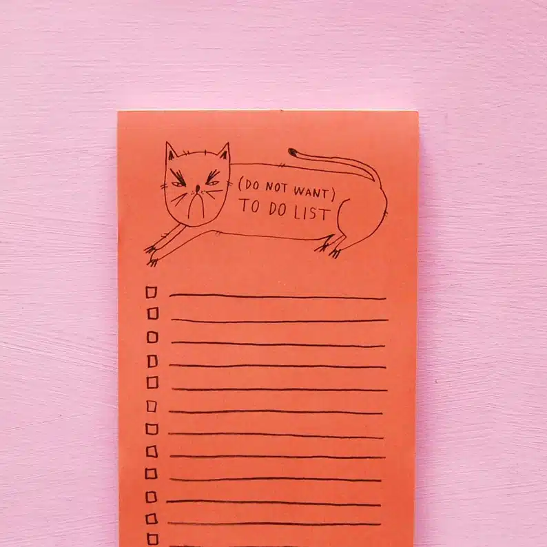 Cat do not want funny to do list