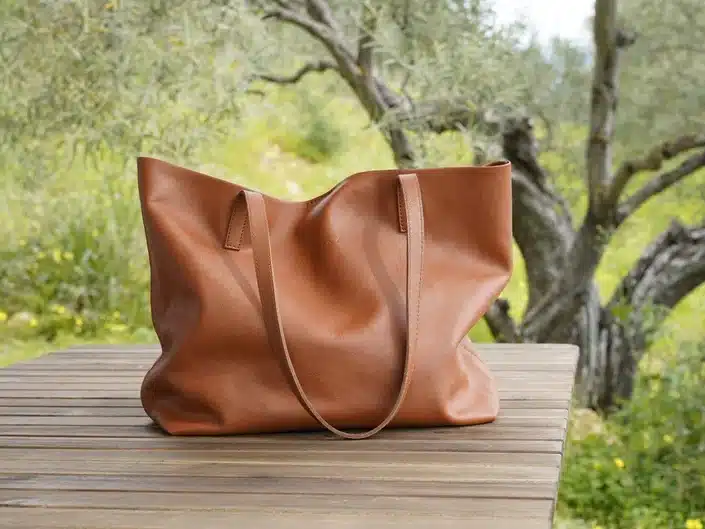 brown real leather tote bag 40th gift idea for mom