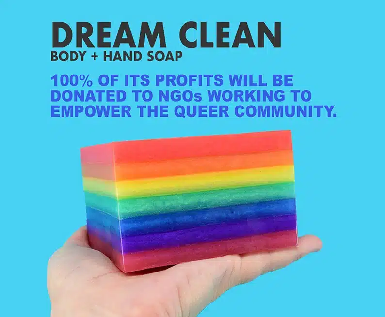 LGBTQ+ charity soap
