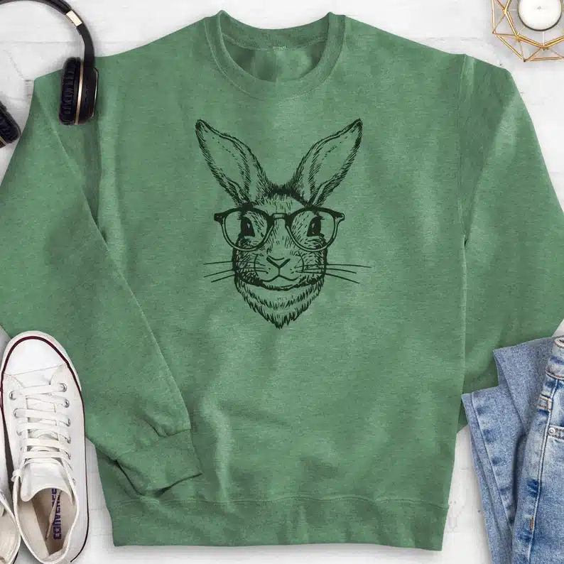 Hipster rabbit sweatshirt