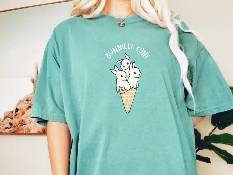 Bunnilla cone adorable bunny t-shirt