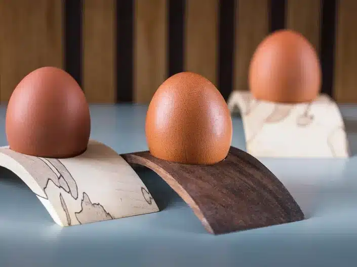 Wooden easter egg cups