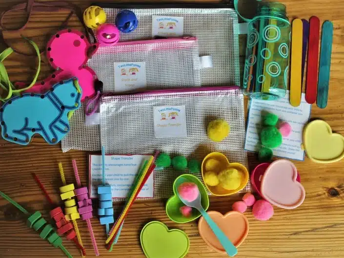 Easter Gifts for Toddlers: Easter busy bag with various crafting stuff and activities. 