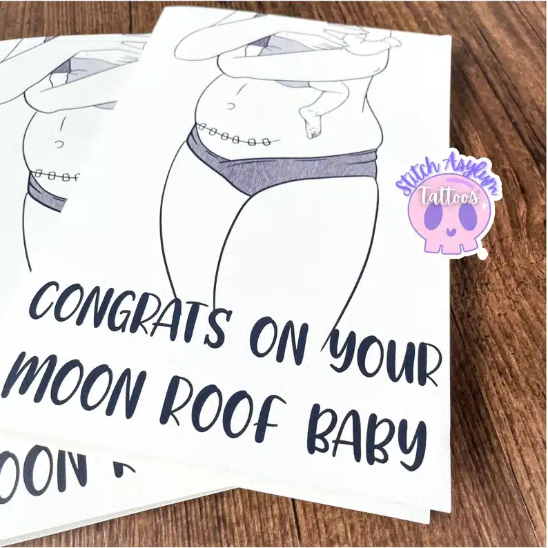 Congrats on your moon roof baby funny c-section card
