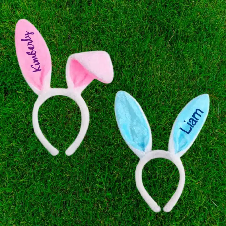 Personalized easter bunny ears for kids