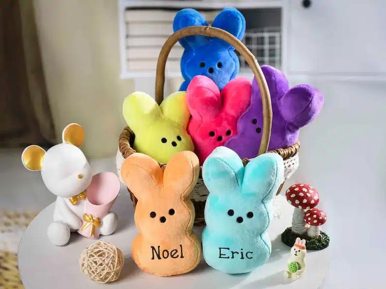 Mini personalized stuffed bunnies for Eatser
