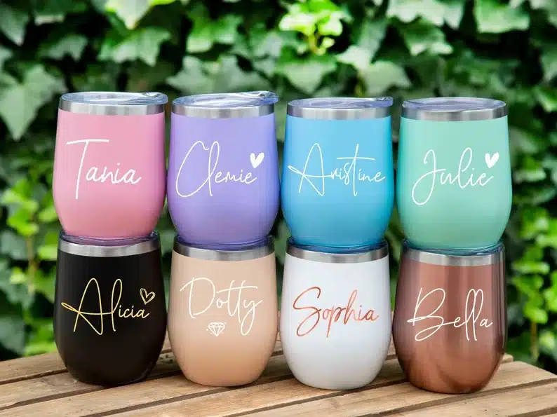 Personalized insulated wine tumbler