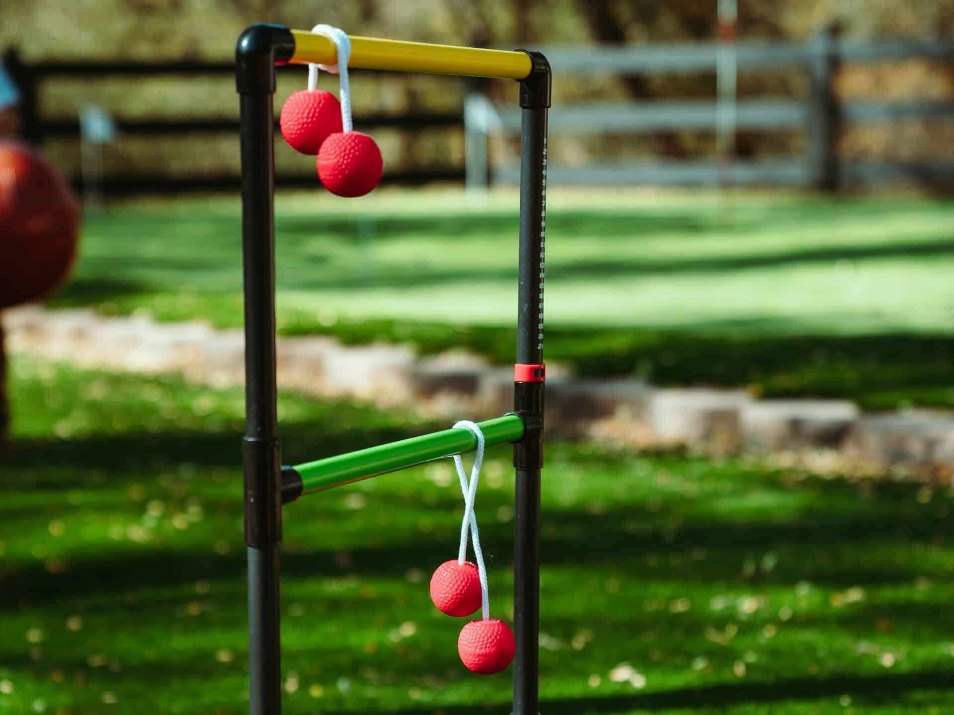 Ladder toss game for a outdroor family event