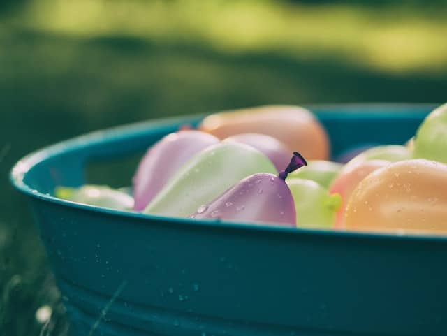 Water balloons ready for a fight