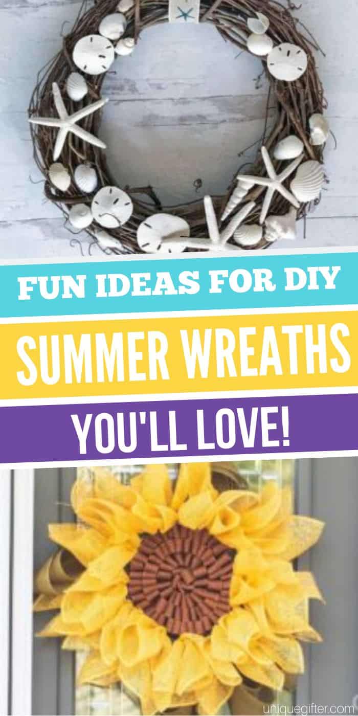 Fun ideas for DIY Summer Wreaths | Summer Wreaths | Summer Craft Projects | Wreath Projects | DIY Wreaths #SummerWreaths #DIYSummerWreaths #SummerCrafts #WreathProjects #FunIdeasForSummer