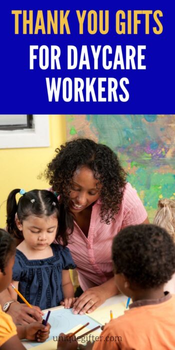 Thank you Gift Ideas for Daycare Workers | Ways to Thank a Daycare Teacher | Daycare Gifts | Preschool Teacher Gifts | Childcare Worker Day #daycare #thankyougift #childcareworkers