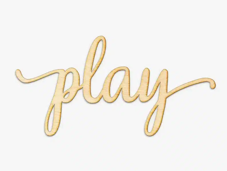 play script wooden sign for a daycare