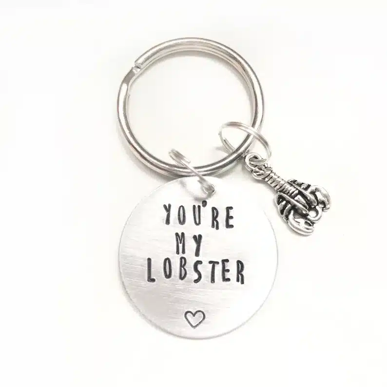 “You’re my lobster” Hand-Stamped Keychain