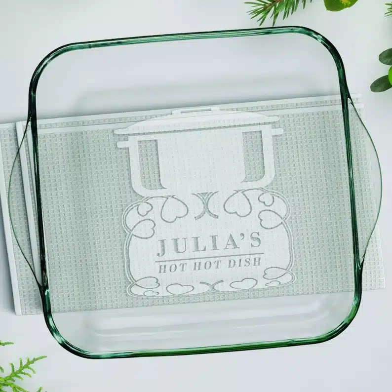 Personalized Engraved Casserole Dish