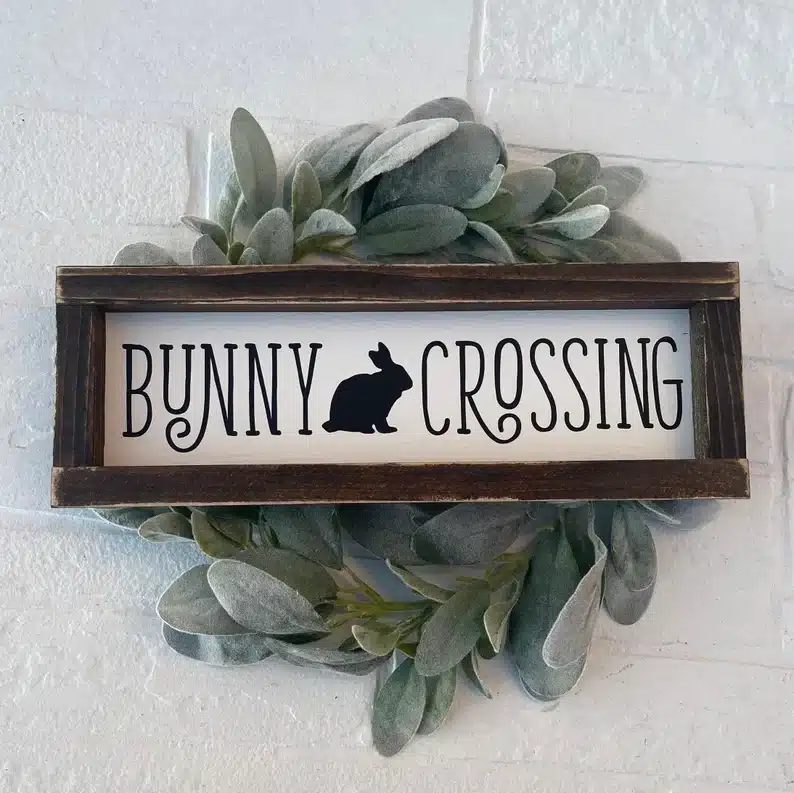Bunny Crossing Decorative Sign