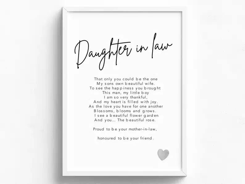 Daughter in Law Thoughtful Art Print