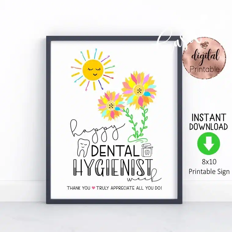 Happy Dental Hygienist Week Poster