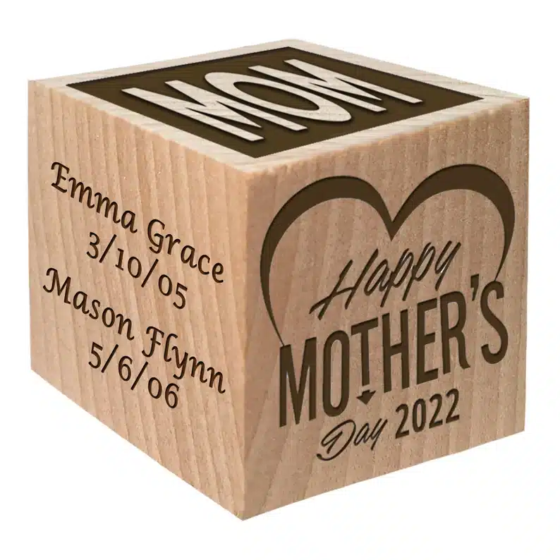 First Mother’s Day Wooden Block