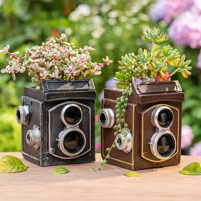 Retro camera Mother's Day planter Gifts for Photographers