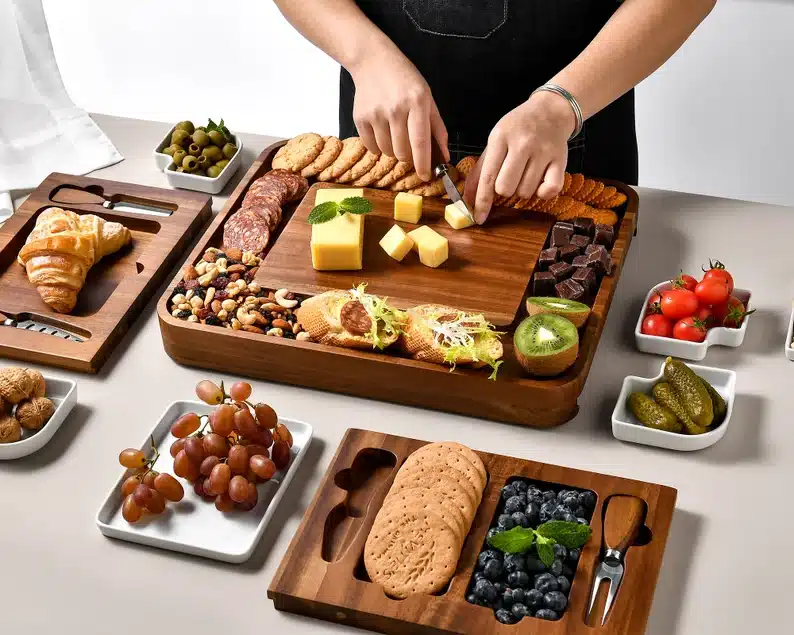 Personalized Cheese Board with accessories 