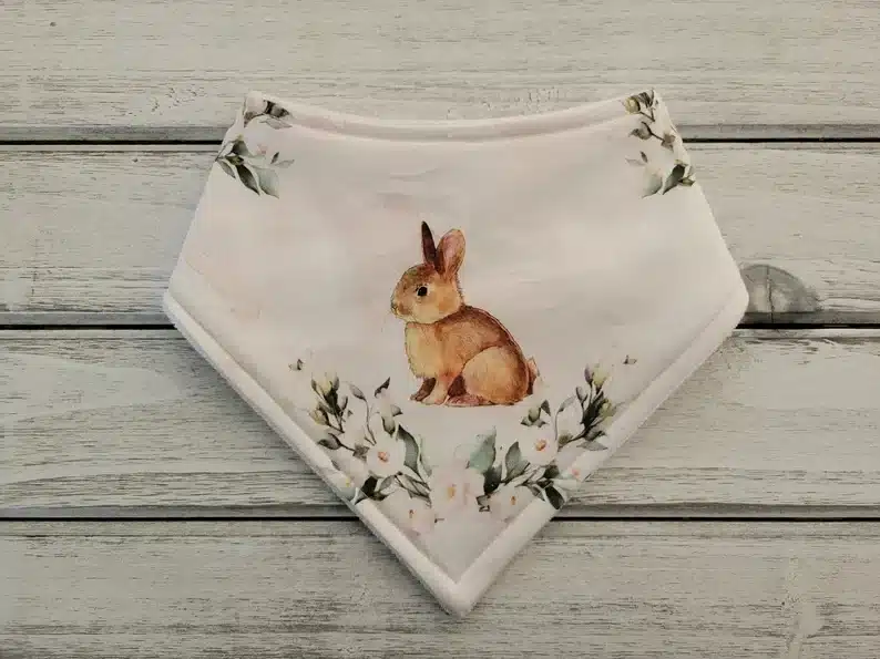 Bunny bib for baby daughters