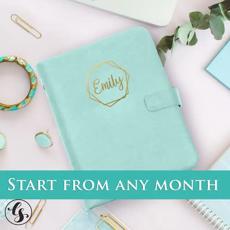 Personalized teal planner