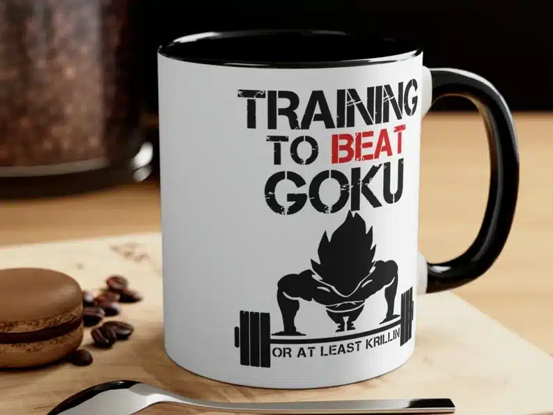 Training to Beat Goku Mug or at least Krillin funny mug gift idea for dragon ball z fans