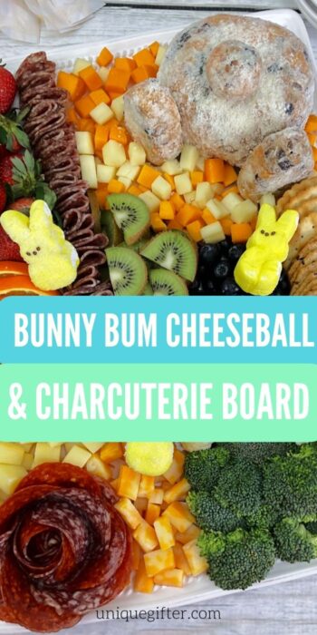 Bunny Butt Cheeseball & Charcuterie Board | Easter Themed Recipes | Cheeseball Recipes | Charcuterie Board Ideas | Party Food Idea | Bunny Themed Food Idea #BunnyBumCheeseball #CharcuterieBoard #EasterRecipes #BunnyFoodIdea #PartyFood