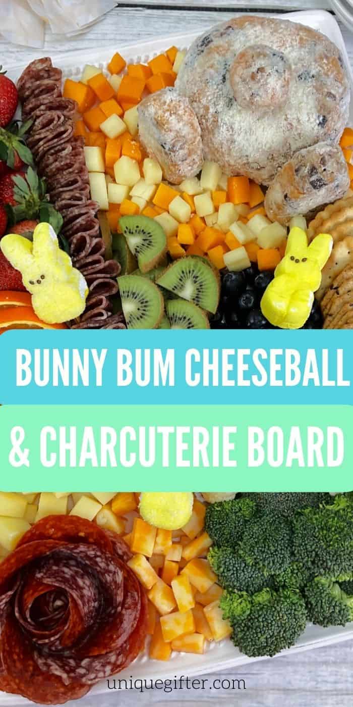 Bunny Butt Cheeseball & Charcuterie Board | Easter Themed Recipes | Cheeseball Recipes | Charcuterie Board Ideas | Party Food Idea | Bunny Themed Food Idea #BunnyBumCheeseball #CharcuterieBoard #EasterRecipes #BunnyFoodIdea #PartyFood