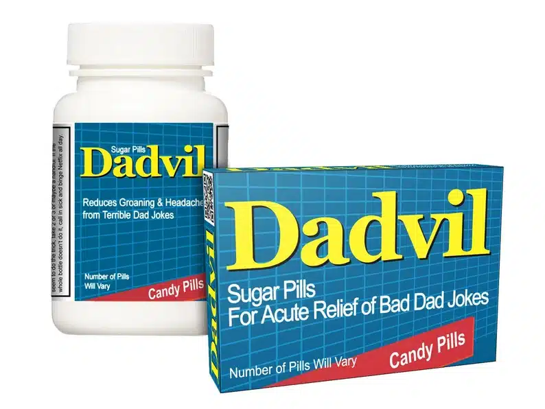 Funny Gift Ideas For Funny Father's Day - A bottle and box that look like advil but called Dadvil. 