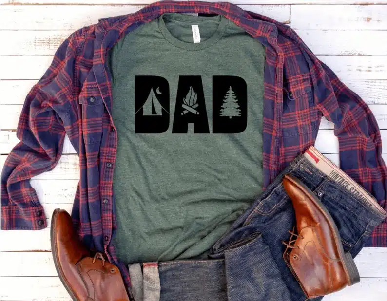 dad camping shirt gift for father's day