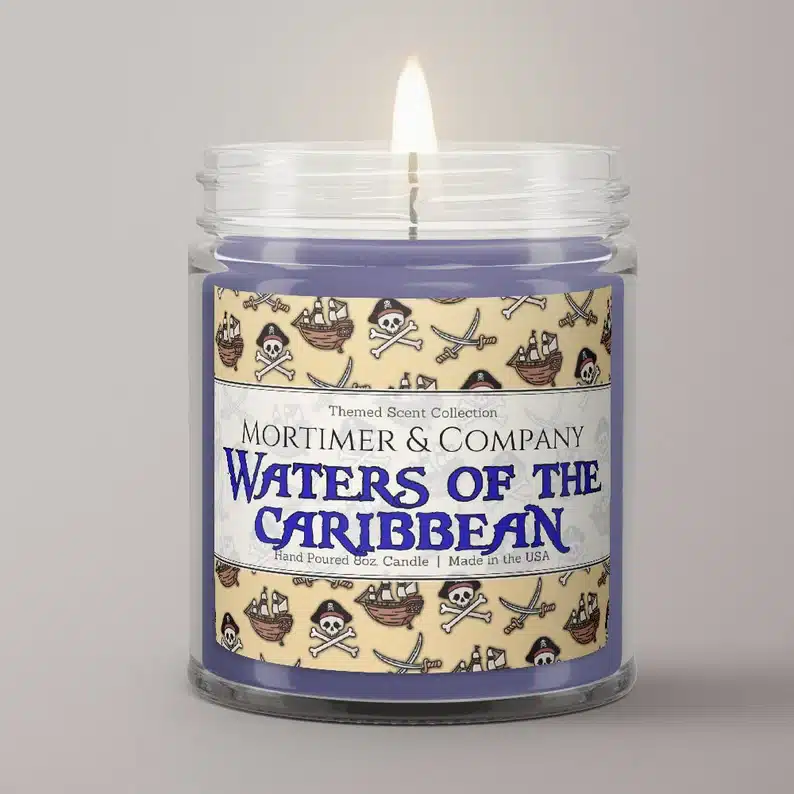 Disney inspired Waters of the Caribbean Candle