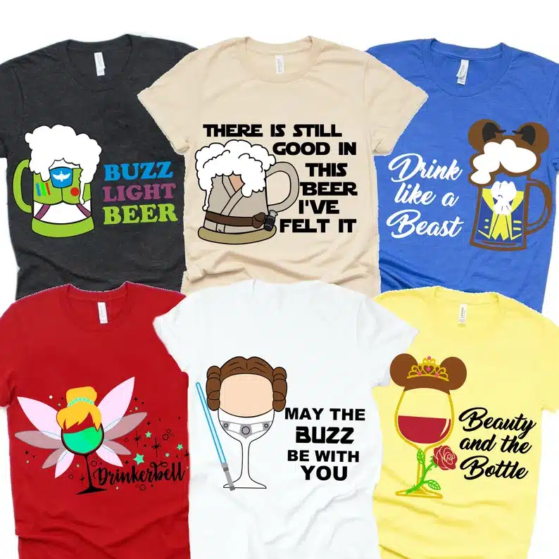 Birthday Gifts for the Disney-Obsessed Adult in Your Life - DIsney drinking shirts 